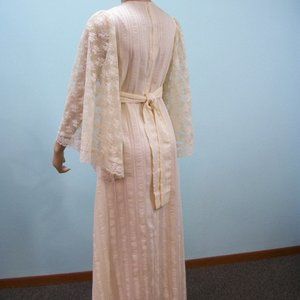 Retro 70s natural maxi dress.